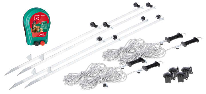 AKO Turnier-/Paddock Set 7 x 7 m mit Weidezaungerät